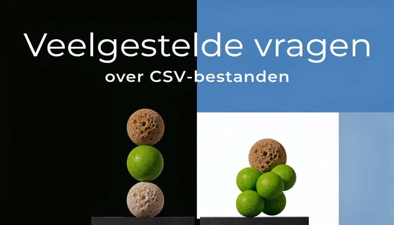 Abstracte afbeelding over veelgestelde vragen rond CSV-bestanden.