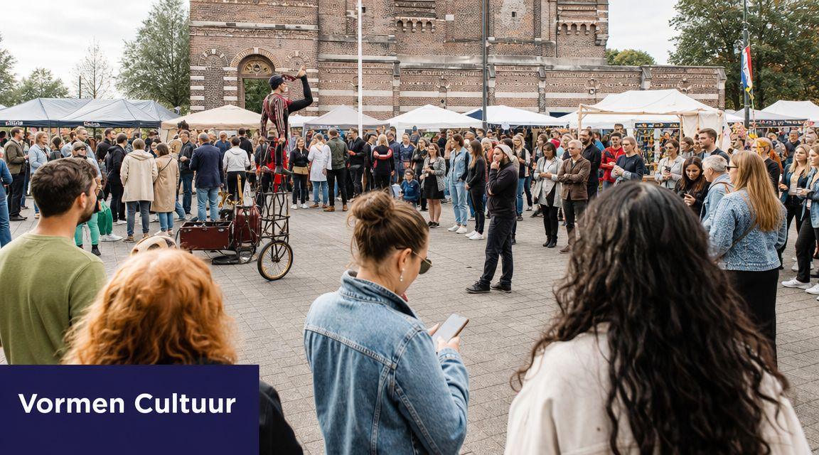 Straatartiest treedt op voor publiek tijdens een openbaar cultureel programma.